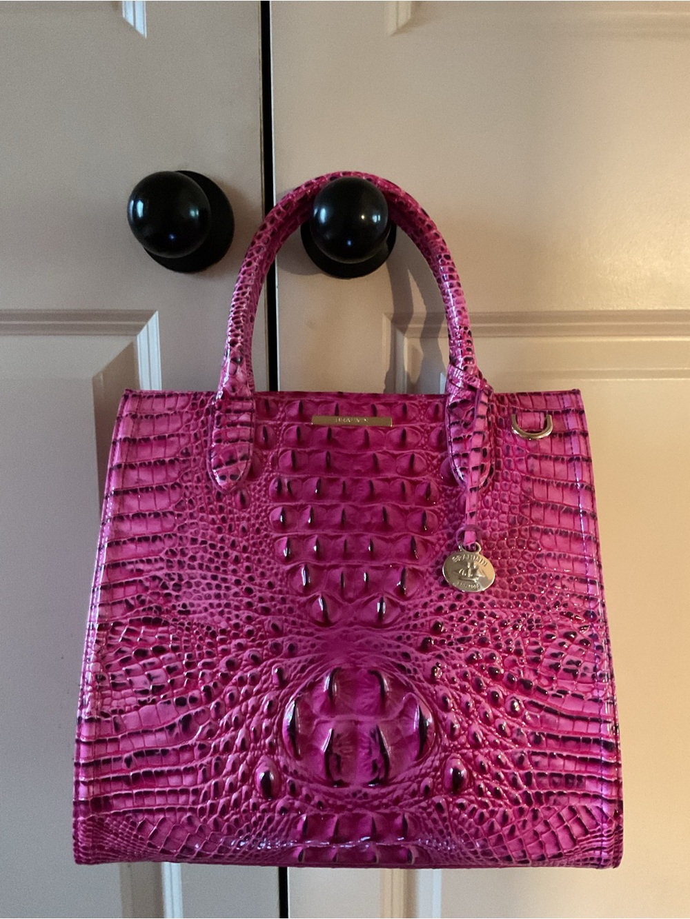 Brahmin Electric Fuchsia Large Caroline Satchel